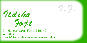 ildiko fojt business card